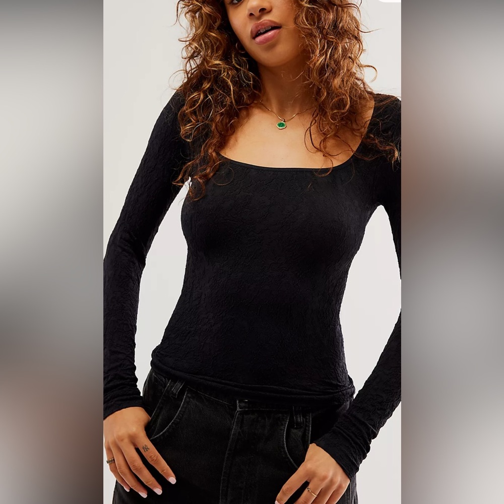 Intimately free people scoop neck stretchy top